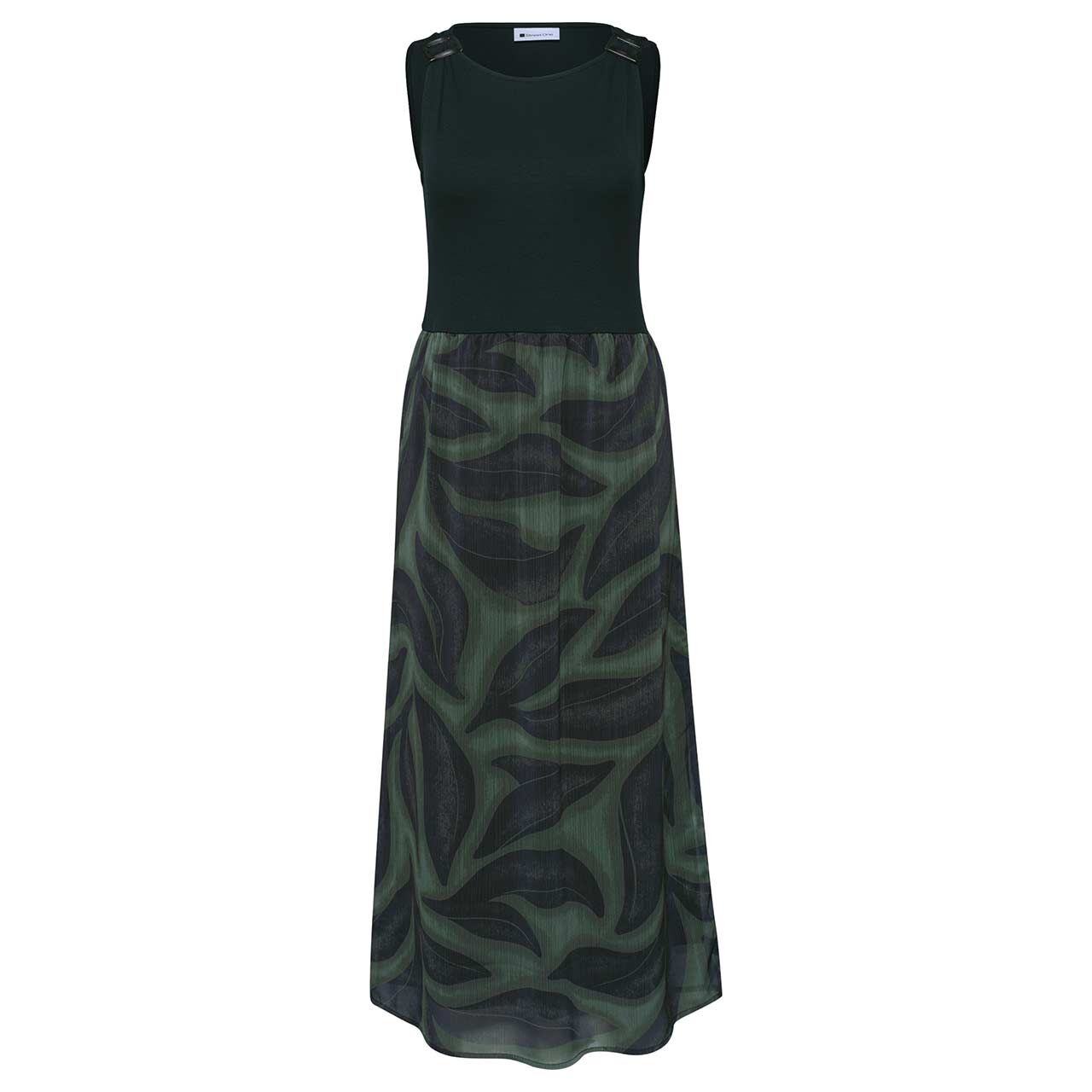 Street One Damen Trägerkleid Mat Mix Chiffon Dress deep bound green