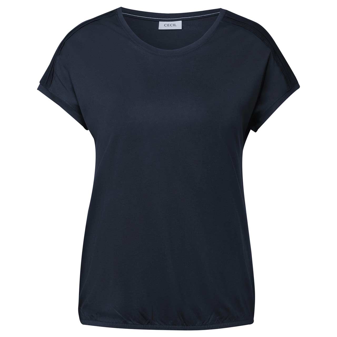 Cecil Damen T-Shirt Solid Deco Shoulder universal blue Cecil Damen T-Shirt Solid Deco Shoulder universal blue