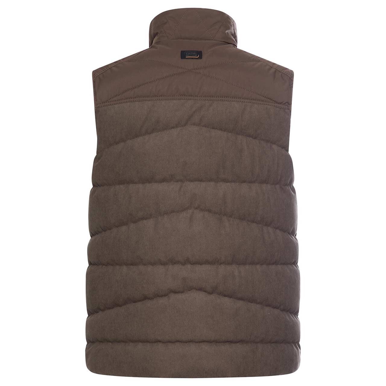 Herren Cord Weste von Camel active in Dunkelbraun, Rückansicht