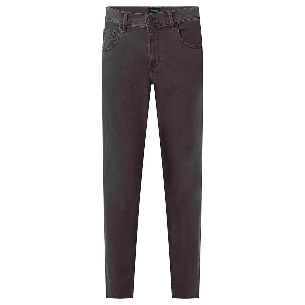 Herrenjeans Rando Megaflex von Pioneer in Dunkelgrau angewaschen, Vorderansicht
