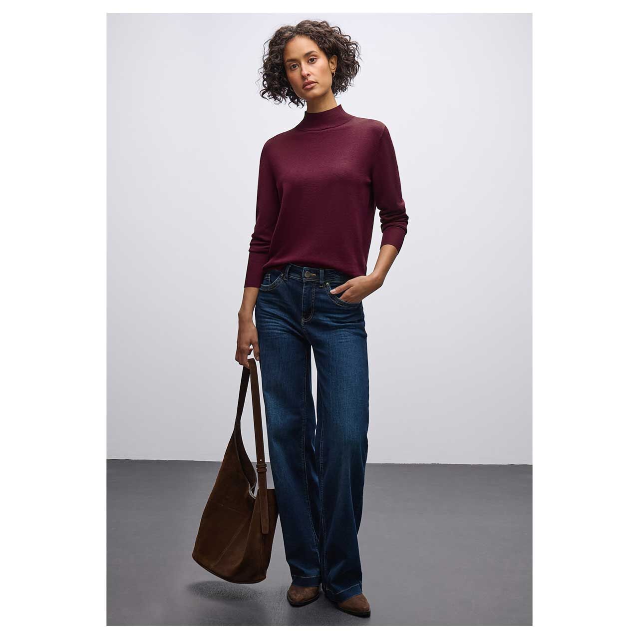 Street One Damen Rollkragen Pullover Turtle Sweater noble red Street One Damen Rollkragen Pullover Turtle Sweater noble red