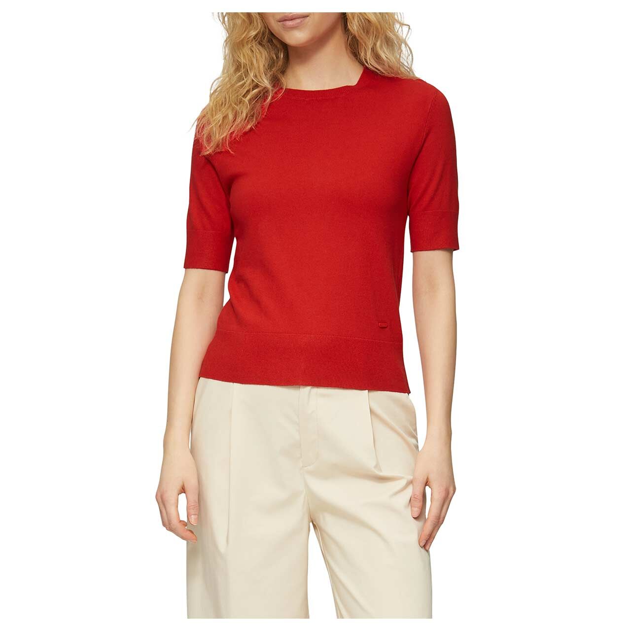 s.Oliver Damen Kurzarm Pullover red