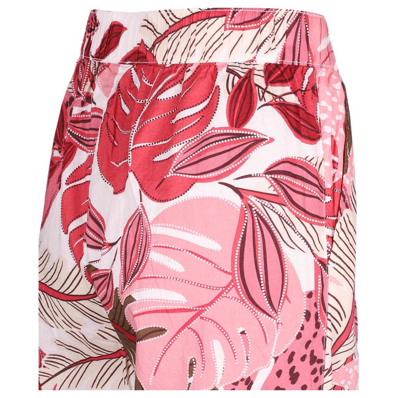 Damen Culotte 3/4 Baumwollhose von s.Oliver in Pink mit Print, detaillierte Rückansicht