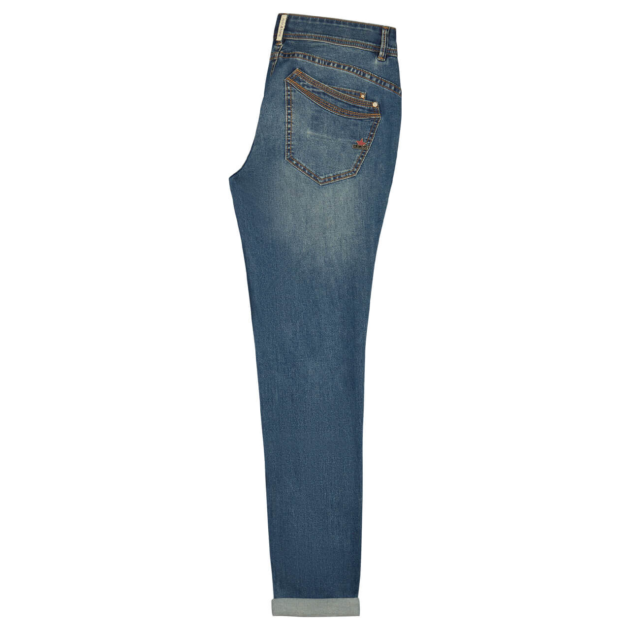 Stretch Denim Jeans Malibu von Buena Vista in Mittelblau angewaschen, Seitenansicht