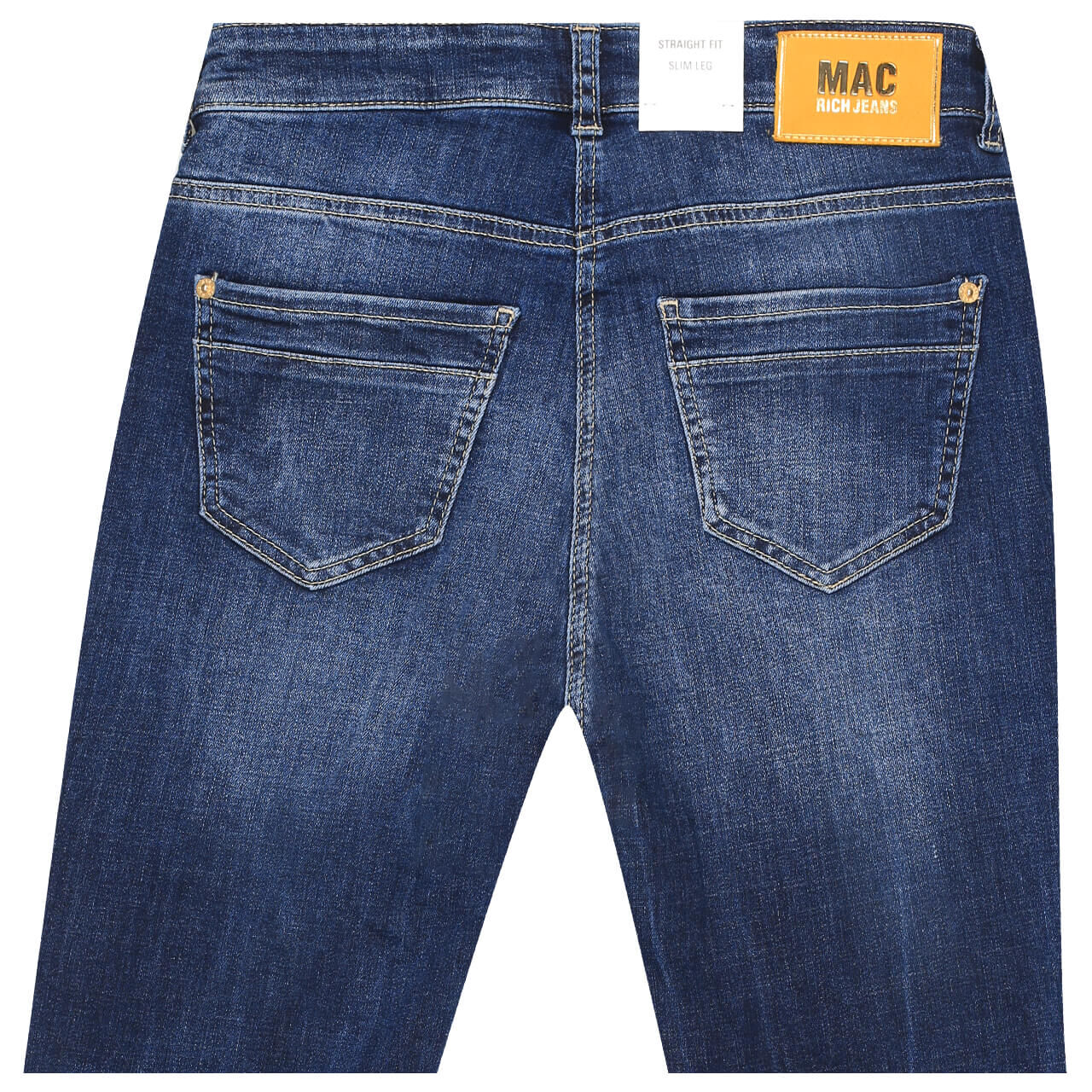 mac-jeans-rich-slim-chic-blue-d671-hintentXdtJ0spHyVl8 Damen 7/8 Jeans Rich Slim von MAC in Dunkelblau verwaschen, Rückansicht