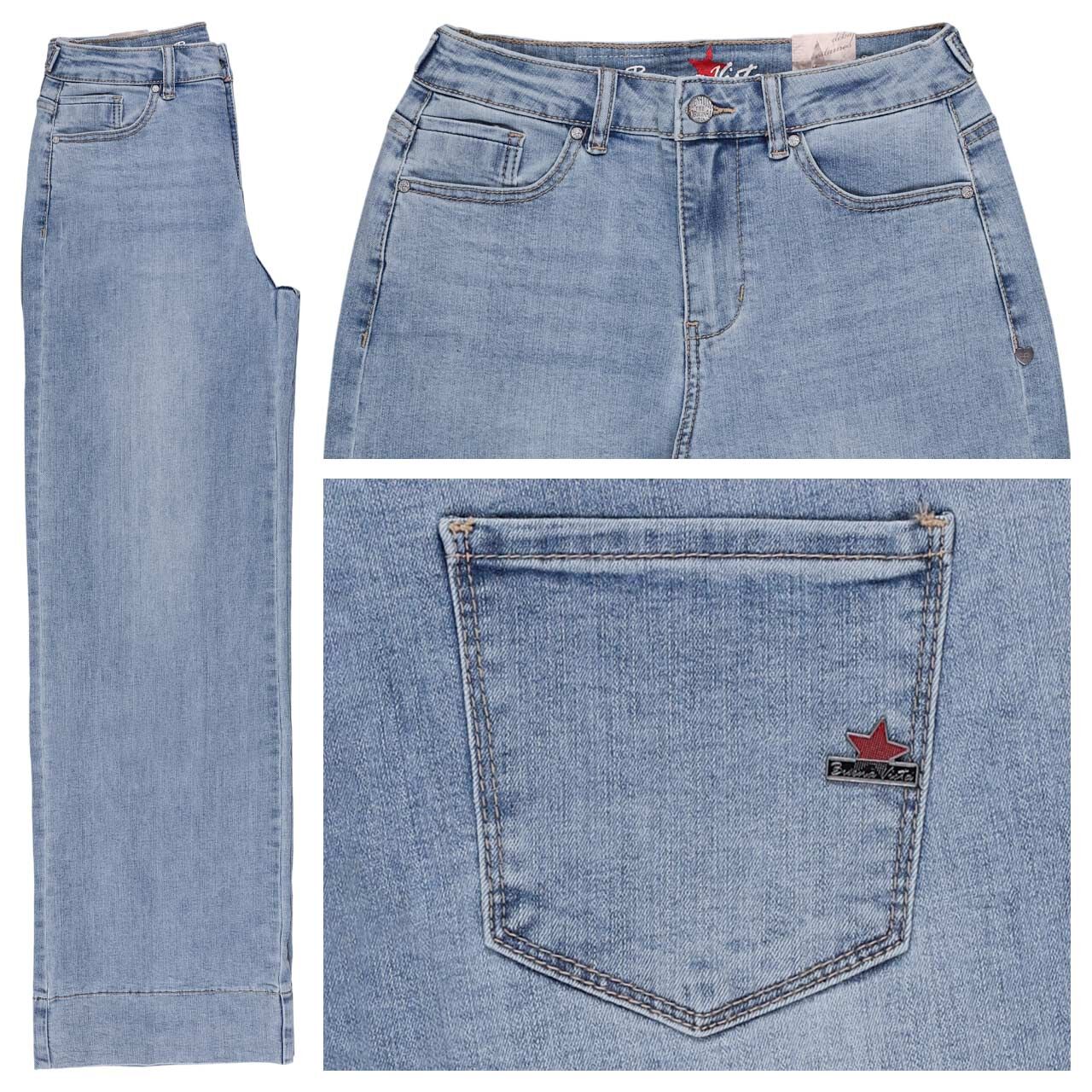 Buena Vista Wide Leg AW Stretch Denim Jeans light denim