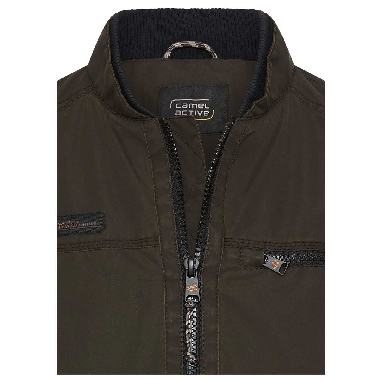 Herren Jacke Blouson von Camel active in Dunkelbraun, detaillierte Vorderansicht
