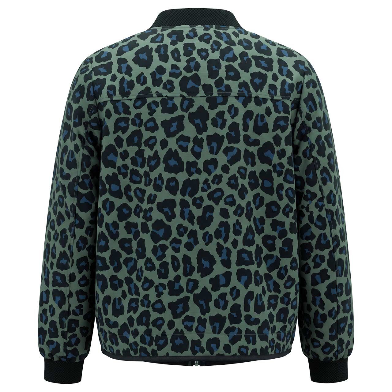 Damen Jacke Blouson Allover von Cecil in Olivgrün mit Print, Rückansicht
