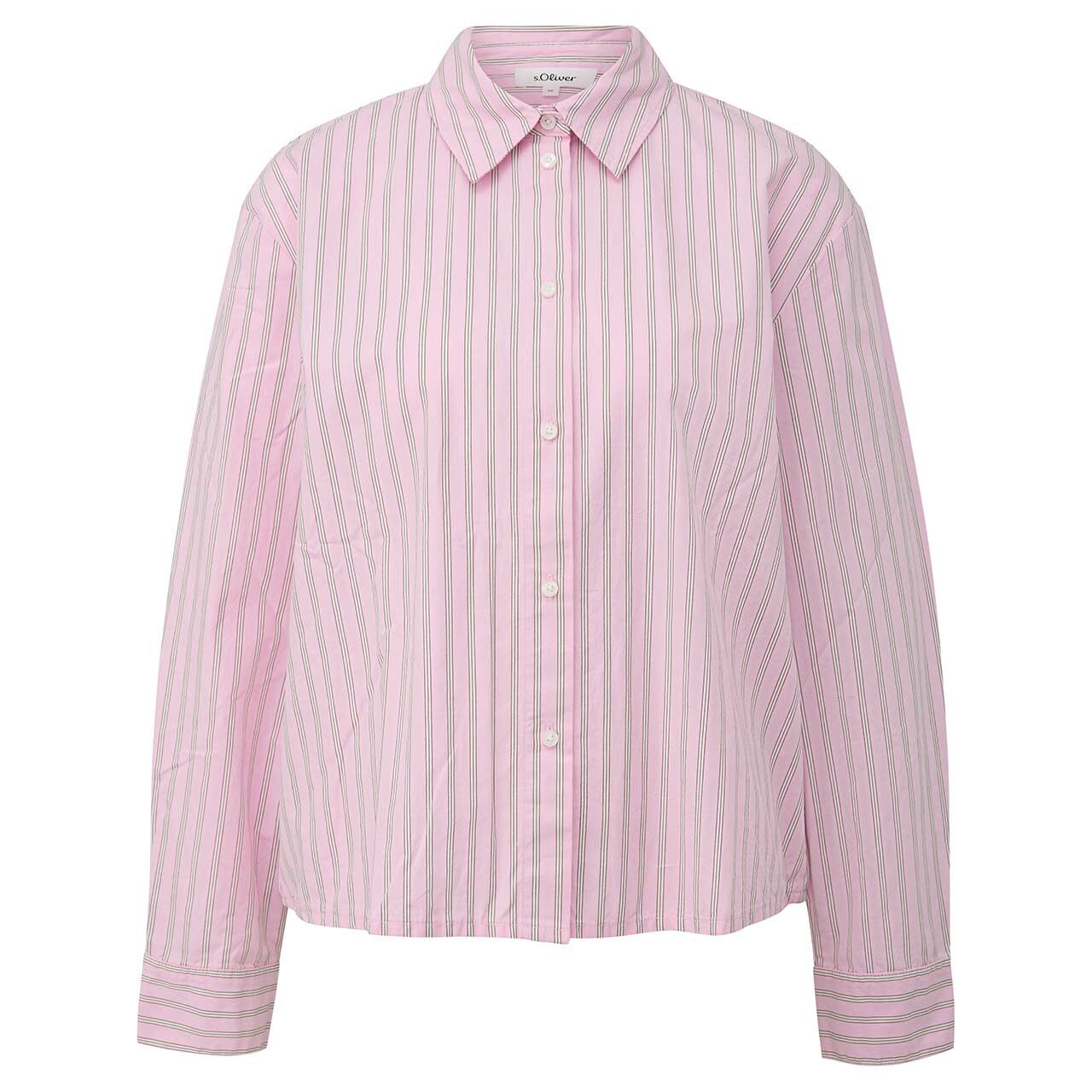 s.Oliver Damen Langarm Bluse blossom pink stripe