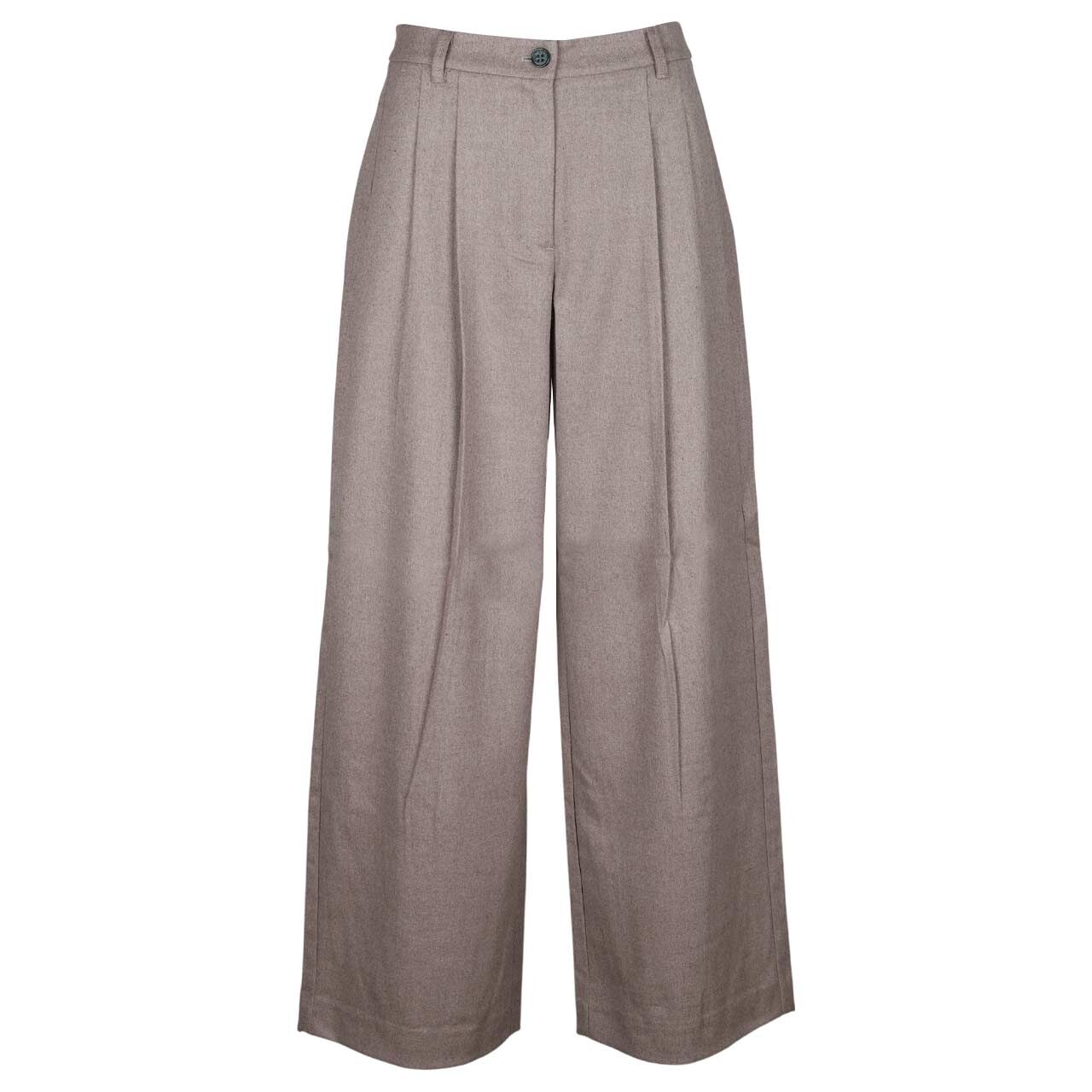 s.Oliver Damen Wideleg Hose taupe melange