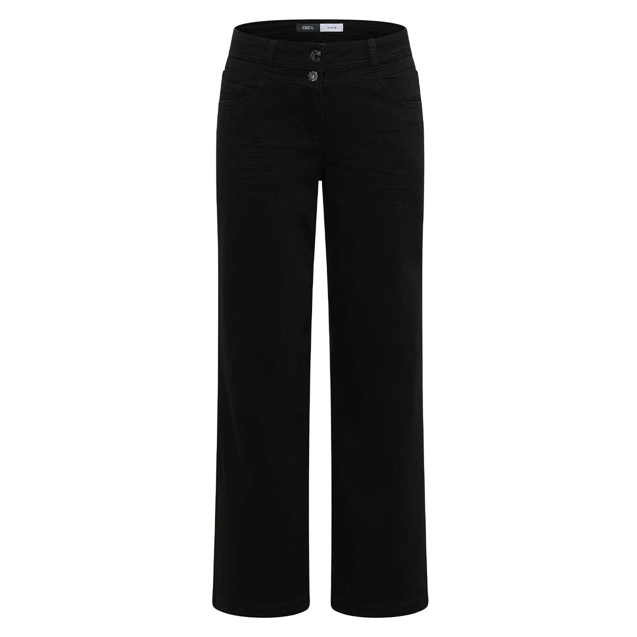 Cecil Neele Jeans black crinkles