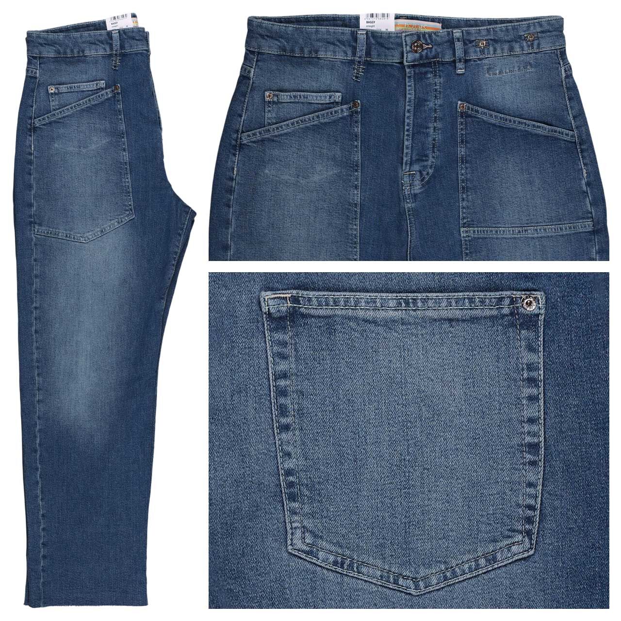 MAC Baggy Ankle Jeans mid blue authentic cost straight