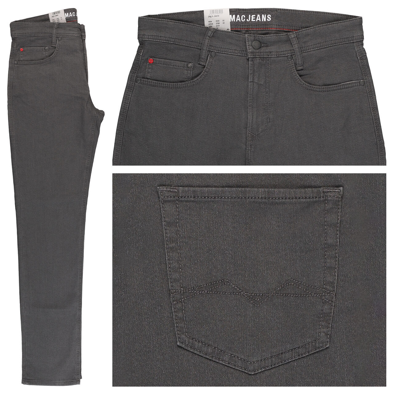 MAC Jogn Jeans grey stone herringbone