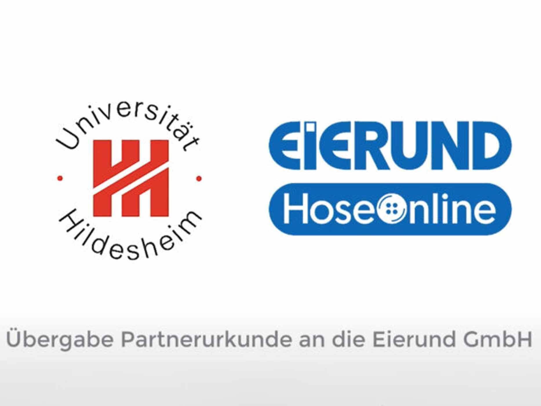 Das Logo der Universit&auml;t Hildesheim und das Logo von Eierund.