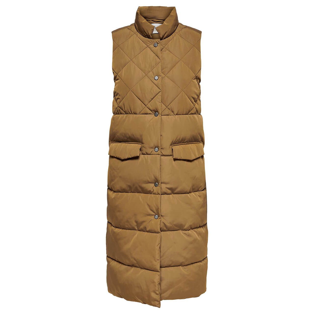 Only Stacy Quilted Waistcoat Weste toasted coconut