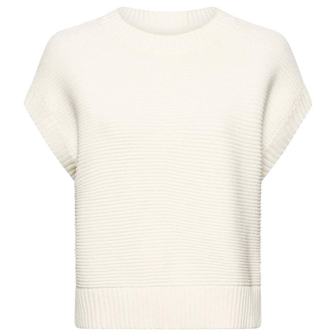 Camel active Damen Kurzarm Pullover milk white