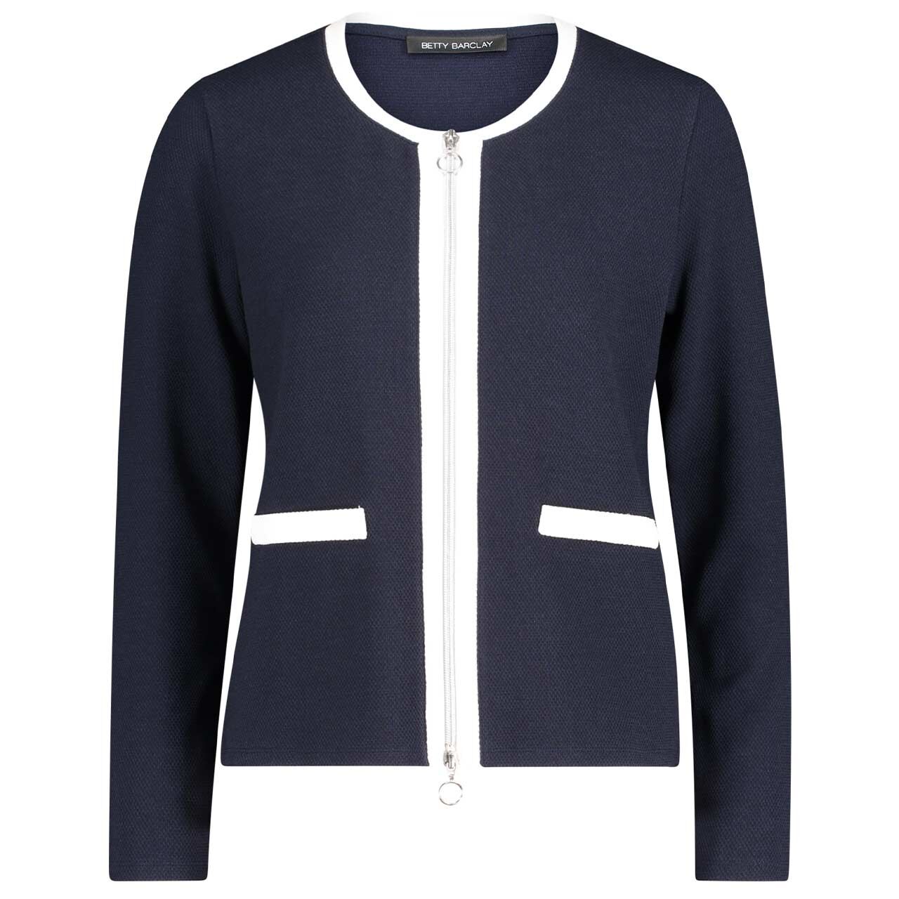 Betty Barclay Damen Shirtjacke dark blue cream