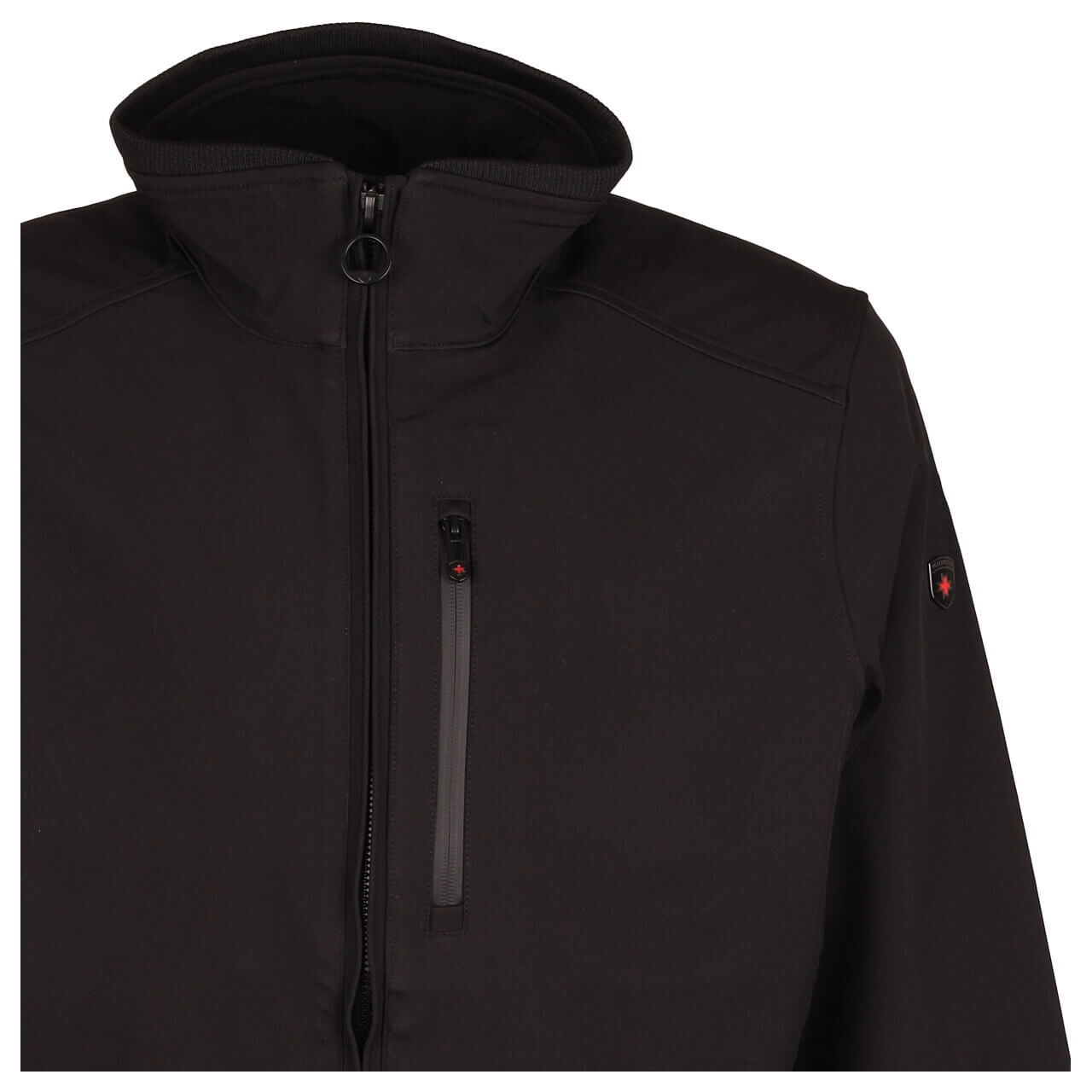Herren Softshell Jacke Alpinus von Wellensteyn in Schwarz, Detailansicht vorne