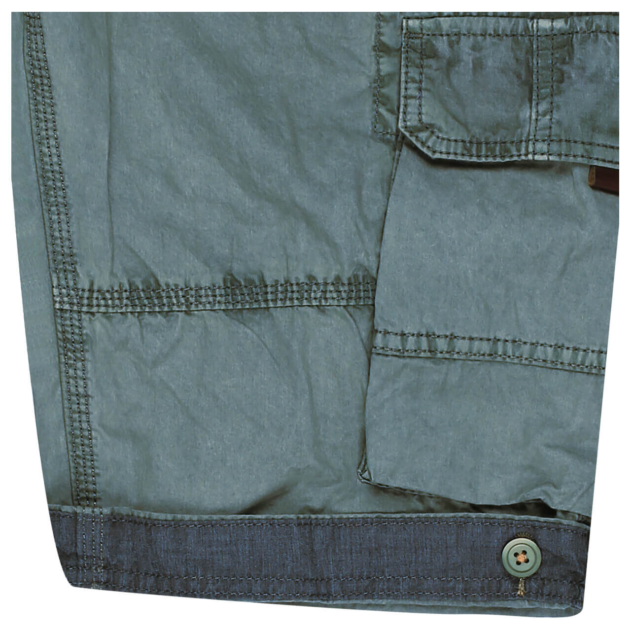 pioneer-jeans-collin-blau-6200-detail Pioneer Collin Cargo Baumwoll Bermuda für Herren in Rauchblau, FarbNr.: 6200