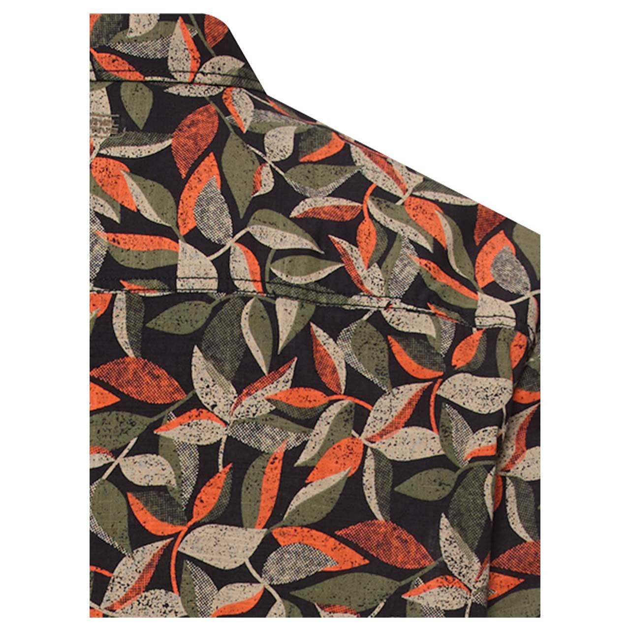 Herren Kurzarm Hemd von Camel active in der Farbe Orange mit Print, Detailansicht hinten