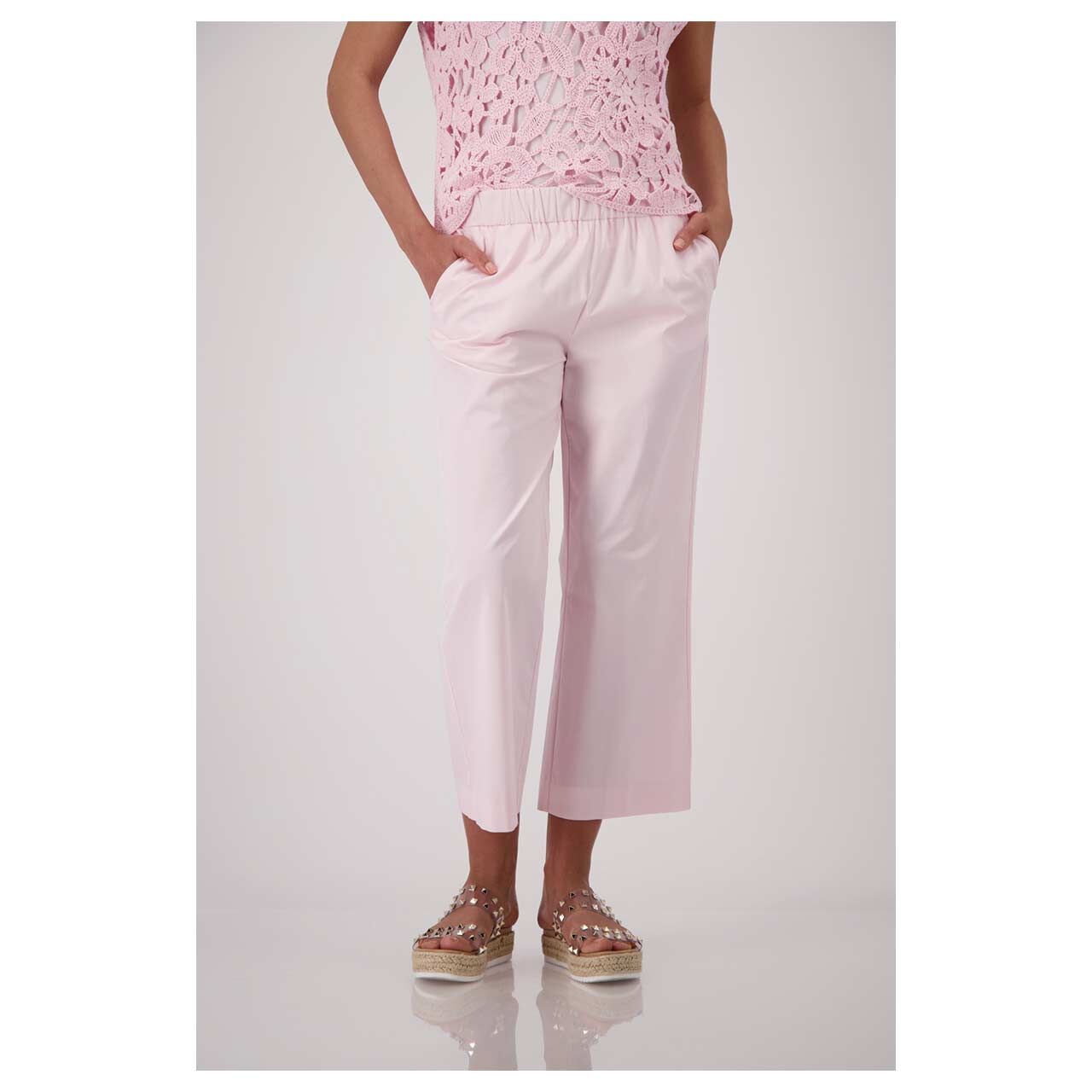 Damen 7/8 Baumwollhose von Monari in Rosa, Vorderansicht