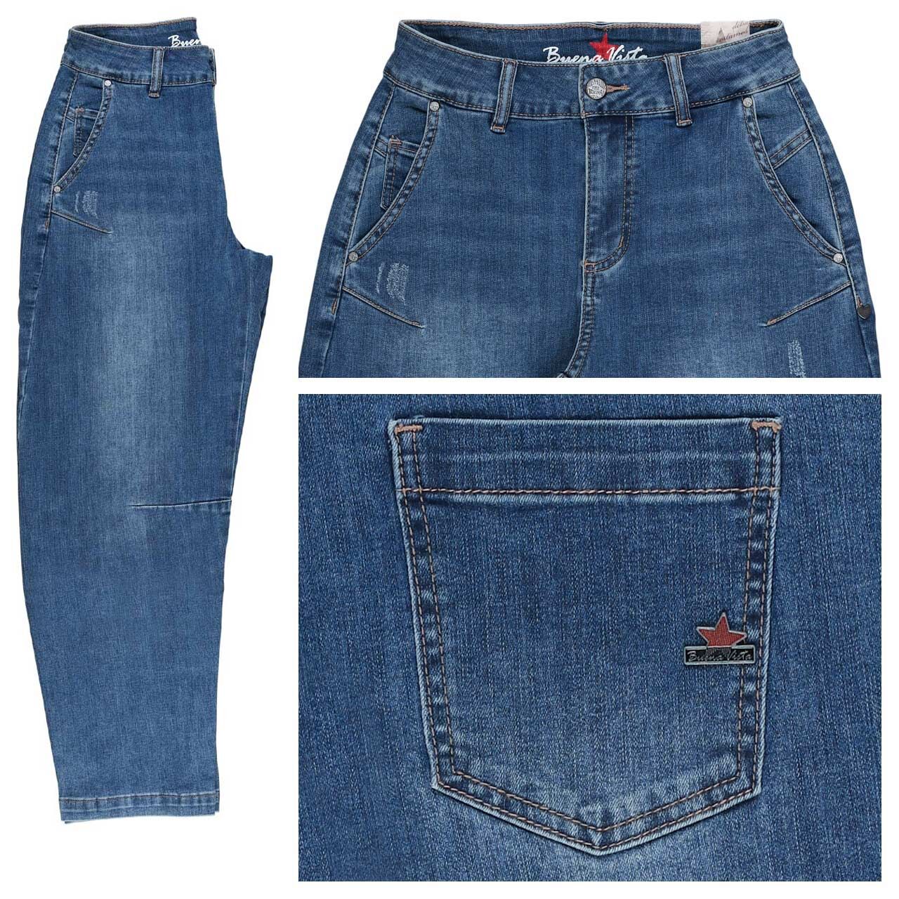 Buena Vista Barrel-X 7/8 Stretch Denim Jeans ocean breeze