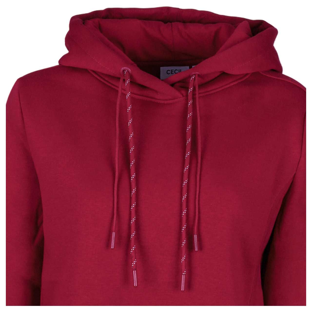 Damen Hoodie Sweatshirt Embroidery von Cecil in Magenta, Detailansicht vorne