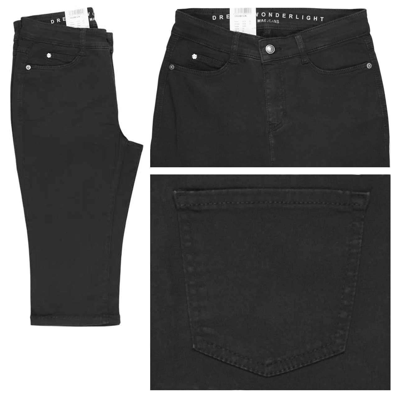 MAC Dream Sun 3/4 Baumwollhose sporty black wonderlight