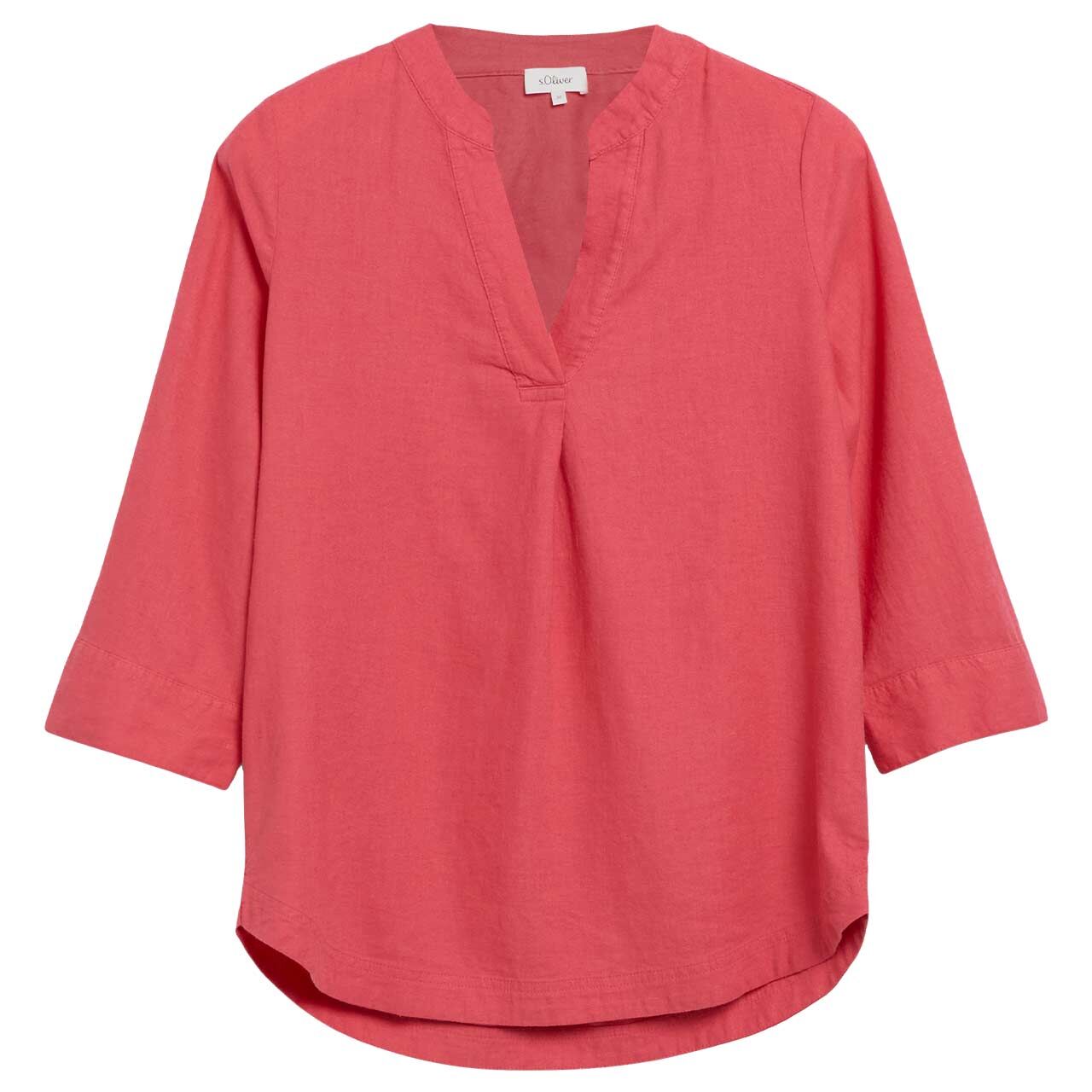 s.Oliver Damen 3/4 Arm Leinen Bluse marsala pink