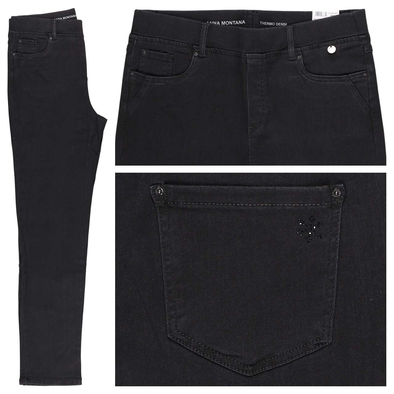 Anna Montana Angelika Jeans black thermo denim