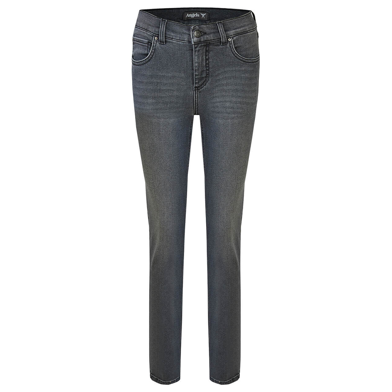 angels-jeans-skinny-grey-used-buffi Damenjeans Skinny von Angels in Dunkelgrau, Vorderansicht
