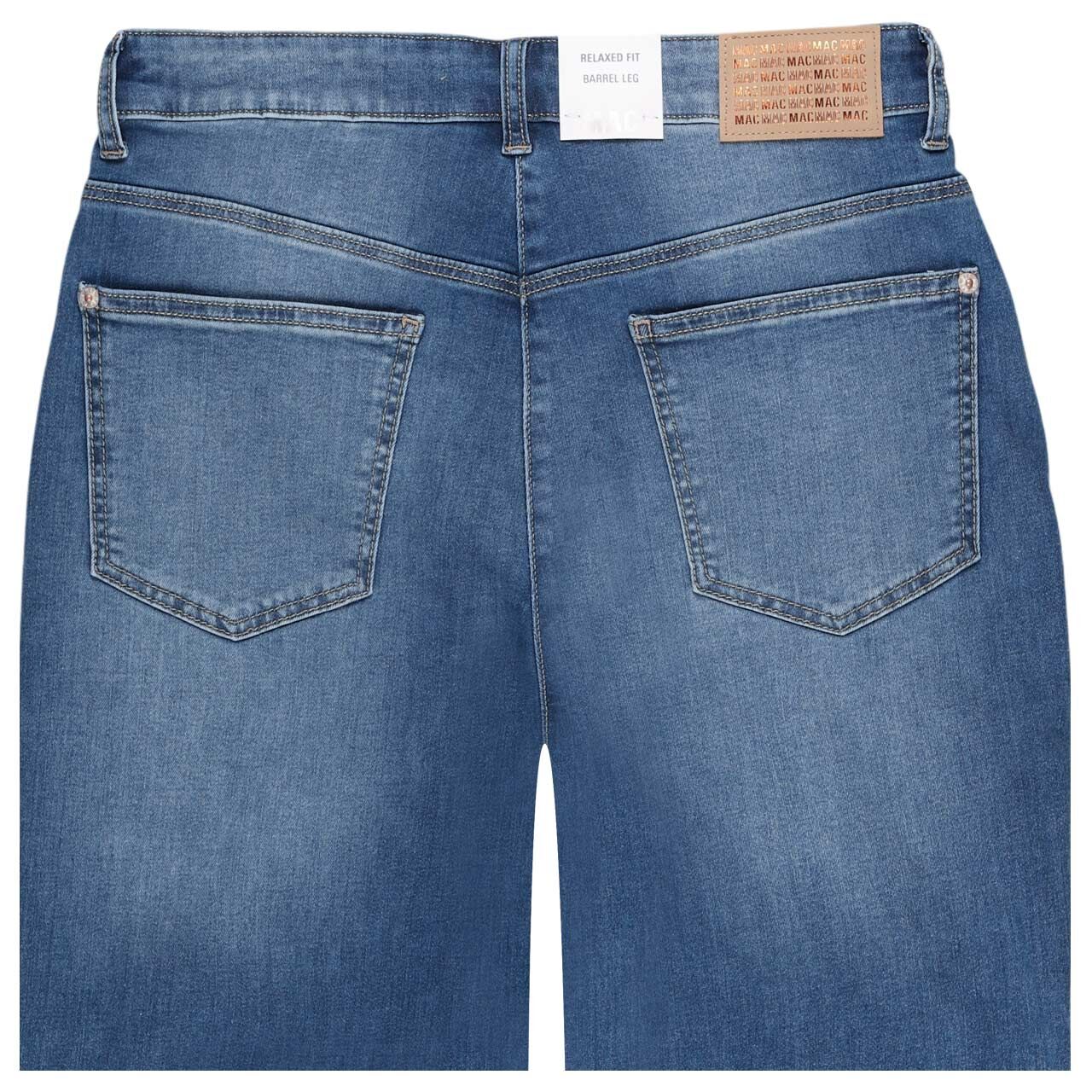 Damen 7/8 Jeans Bobbie von MAC in Blau verwaschen, detaillierte Rückansicht