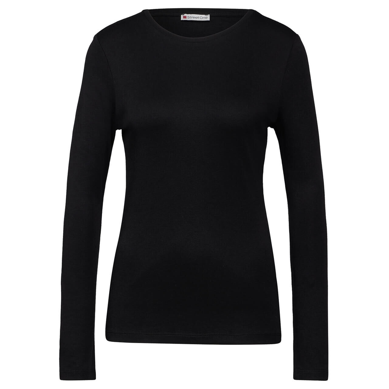 Street One Damen Langarm Shirt Interlock black 