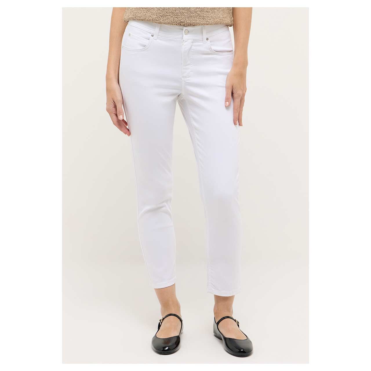 Damen 7/8 Jeans Ornella von Angels in Weiß, Vorderansicht am Model