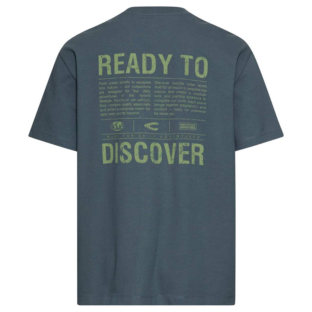 Herren T-Shirt von Camel active in Dunkelblau mit Print, Rückansicht