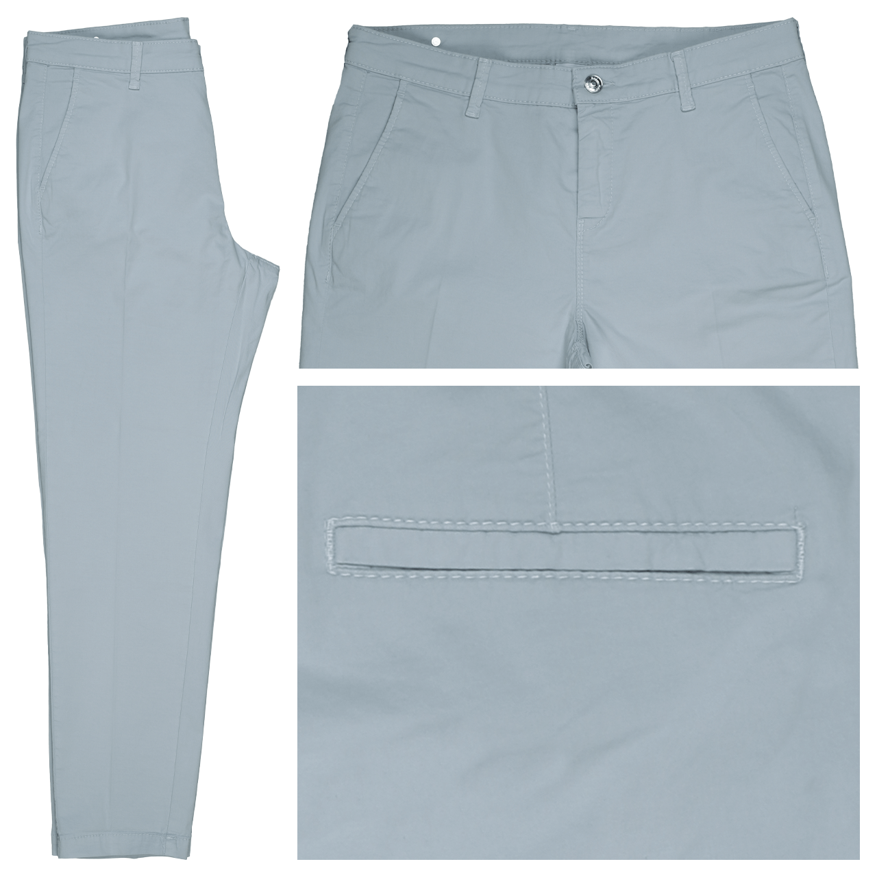 MAC Chino 7/8 Baumwollhose ice blue