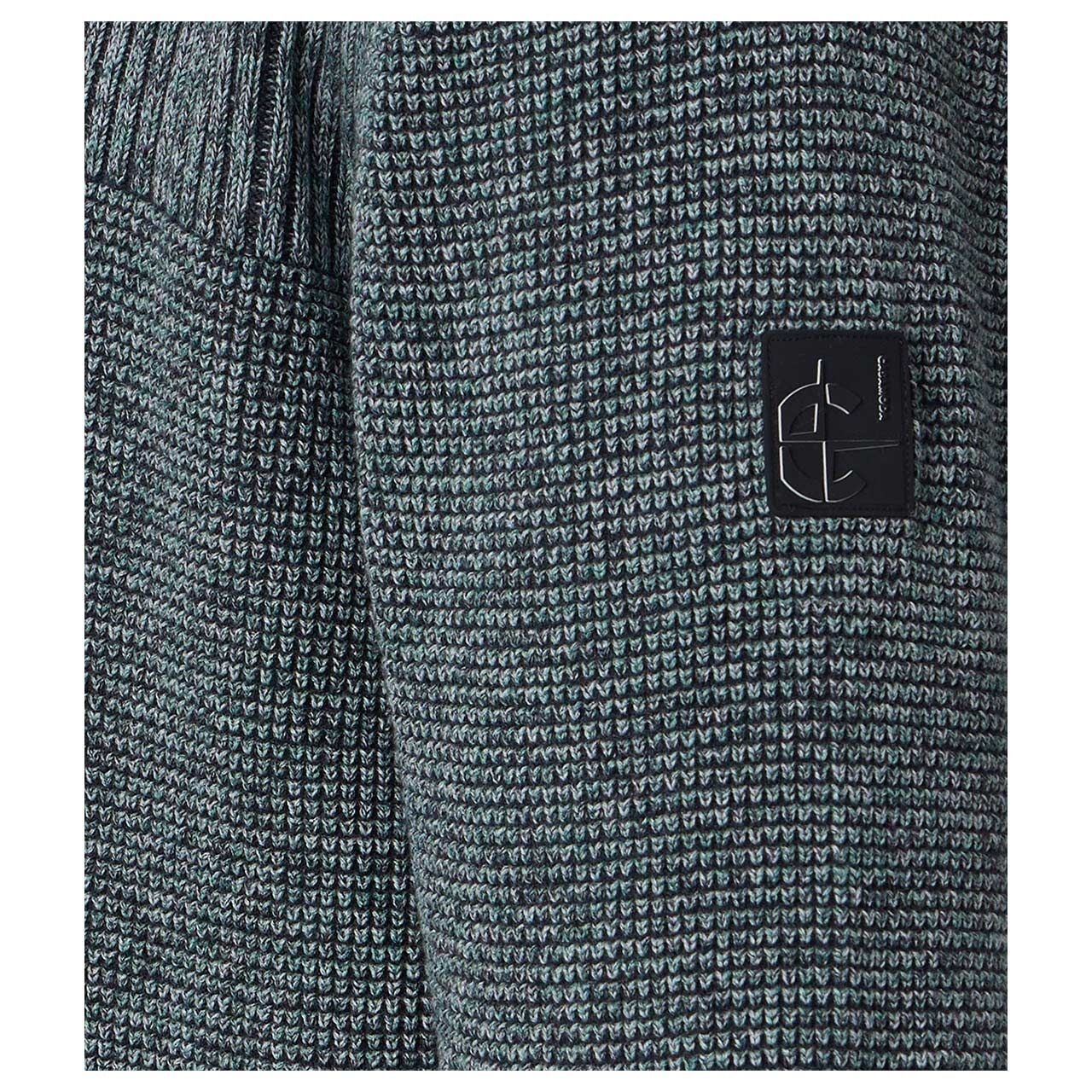 Herren Pullover von Casa Moda in Grün meliert, Detailansicht Logo