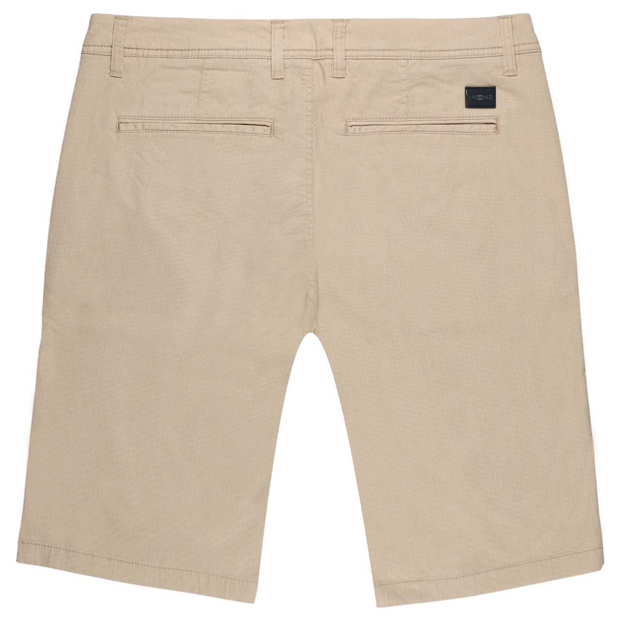 Herren Chino Baumwoll Bermuda von Tom Tailor in Beige mit Print, Rückansicht