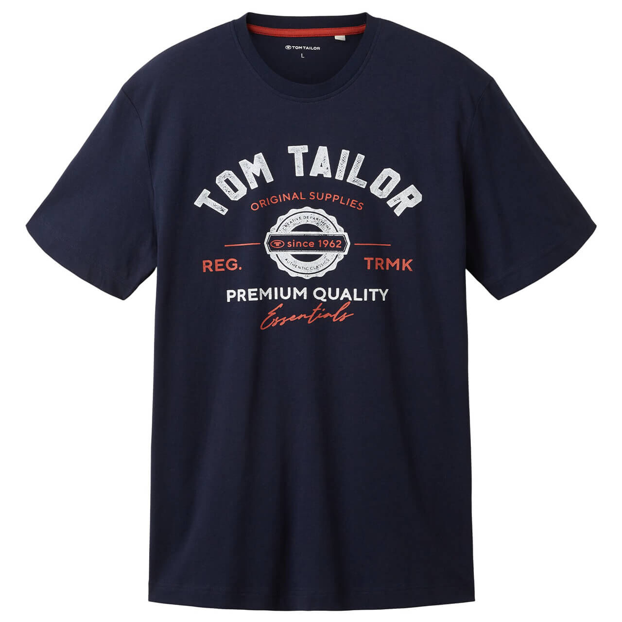 Tom Tailor Herren T-Shirt sky captain blue logo print Tom Tailor Herren T-Shirt sky captain blue logo print