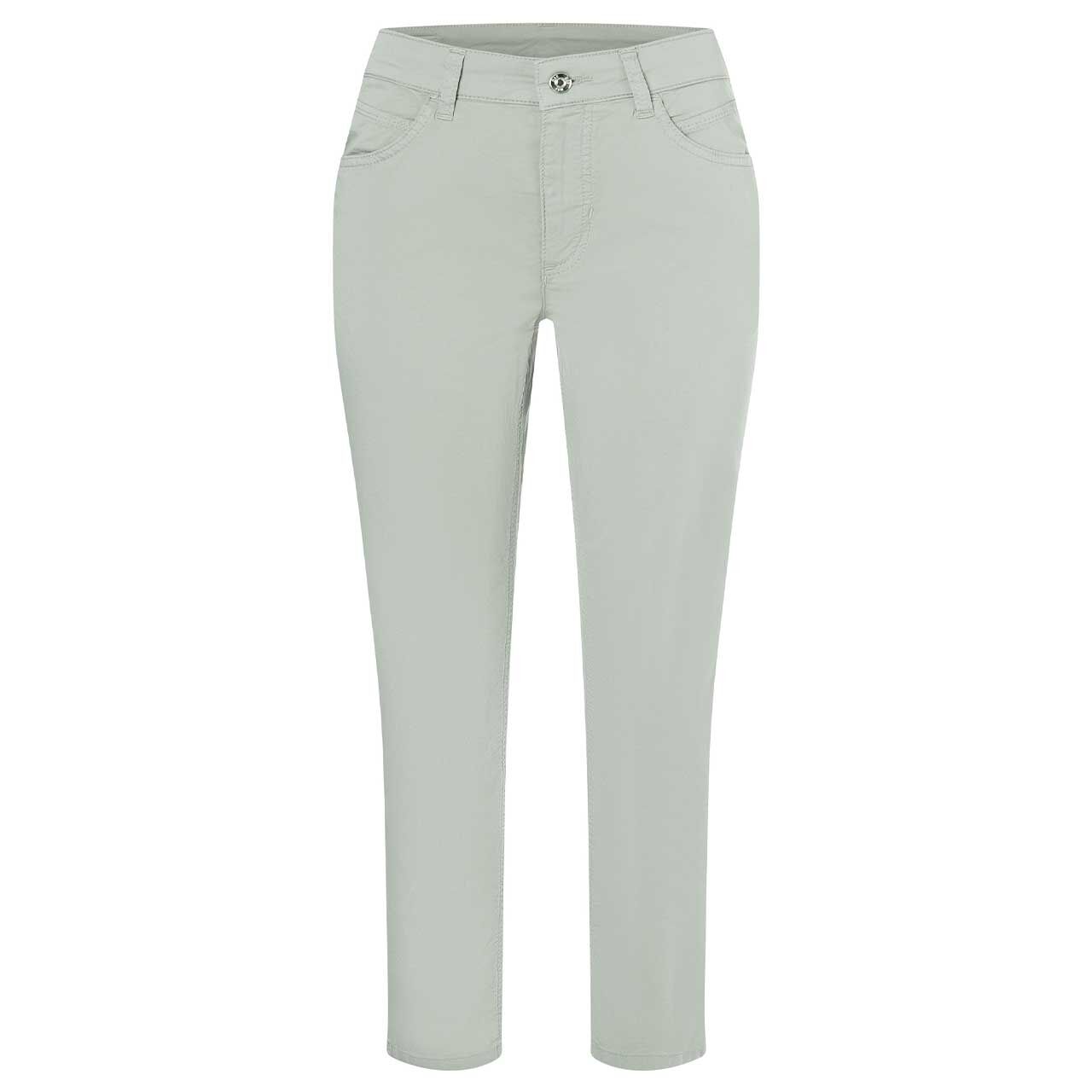 Vorderansicht der Damen 7/8 Baumwollhose Melanie von MAC in Grau-Grün