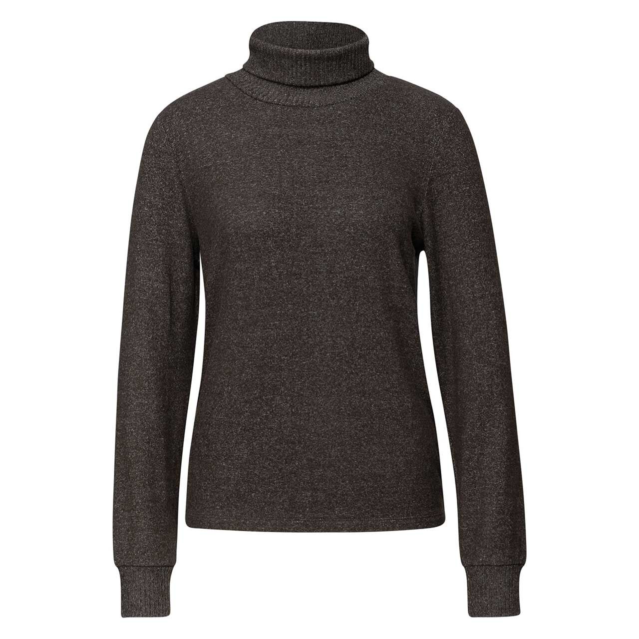 Street One Damen Rollkragen Pullover Soft Big Collar rustic brown melange