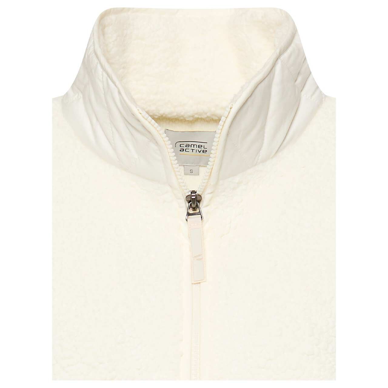 Damen Teddy Sweatshirt von Camel active in Weiß, detaillierte Vorderansicht