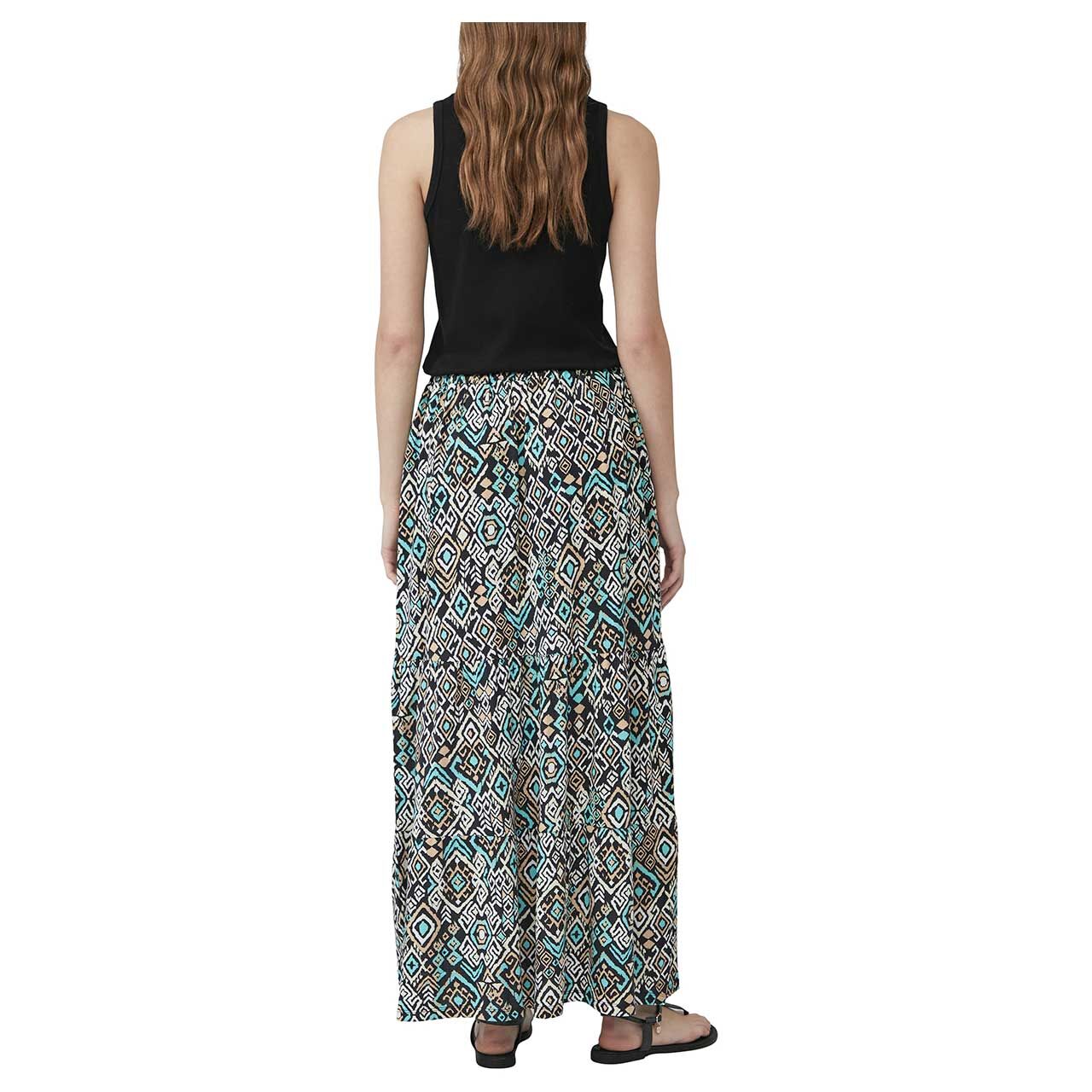 s.Oliver Damen Rock black allover print