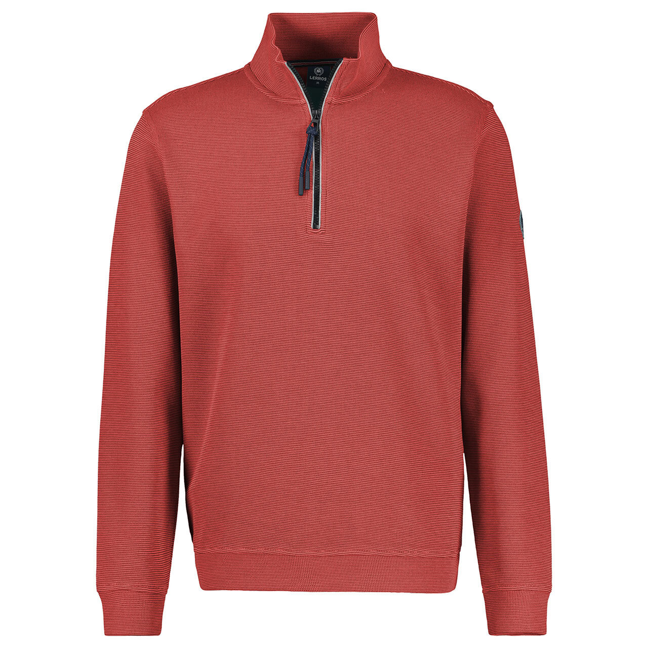 Lerros Herren Pullover Troyer earth red