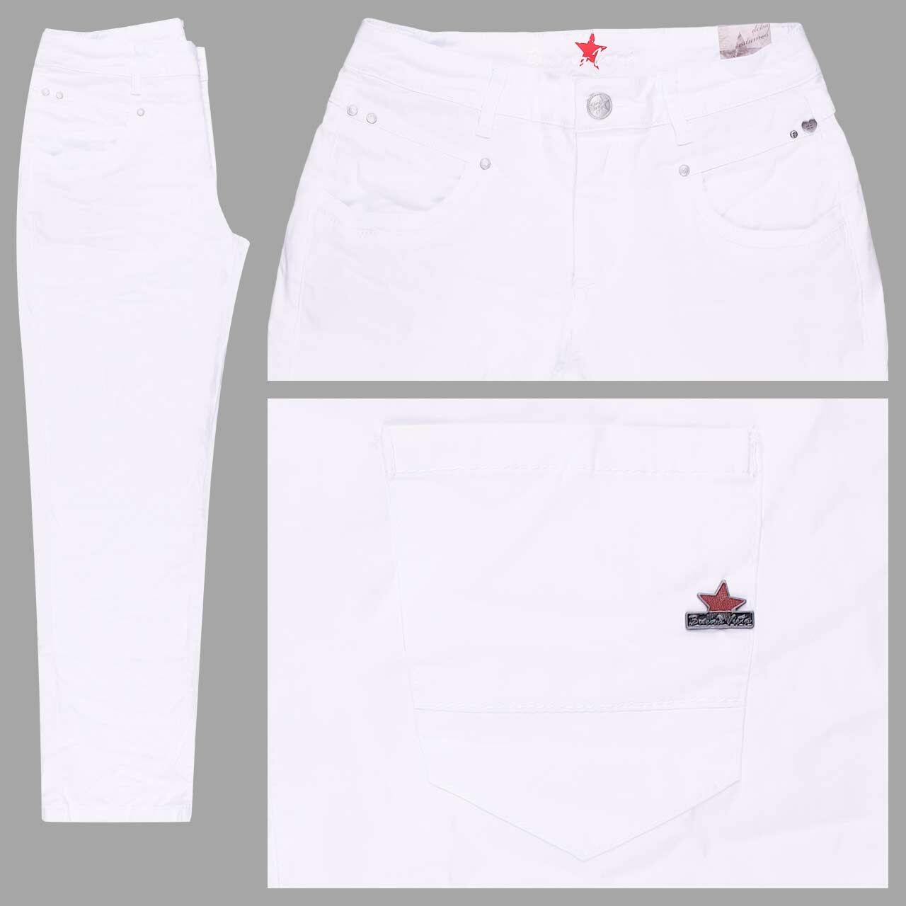 Buena Vista Anna C 7/8 Straight Stretch Twill Baumwollhose white