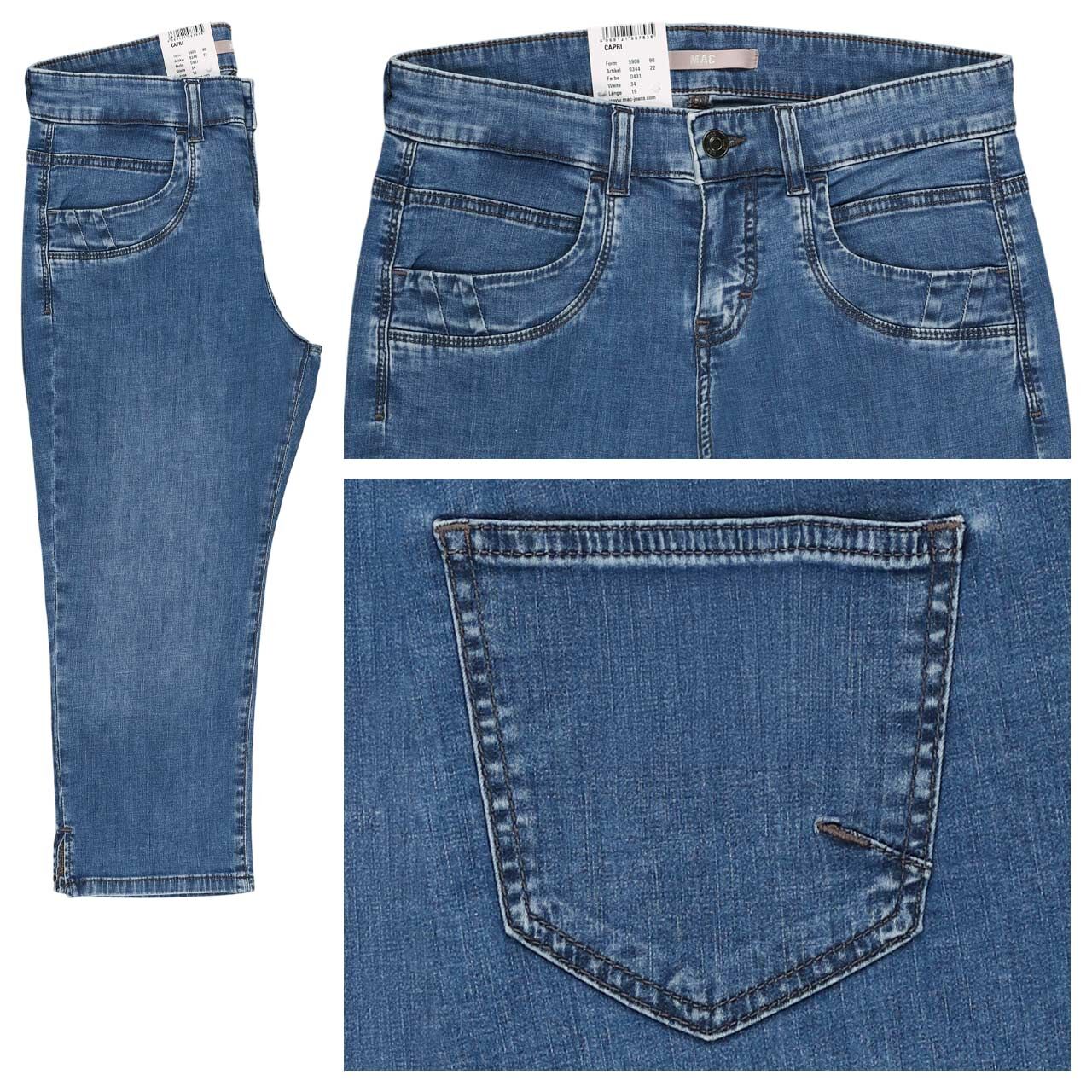 MAC Capri 3/4 Jeans mid light blue