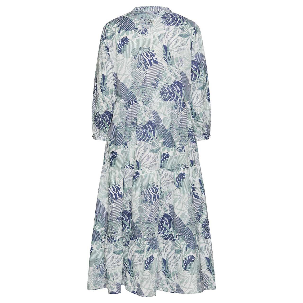 Damen 3/4 Arm Kleid von Camel active in Jadegrün mit Print, Rückansicht