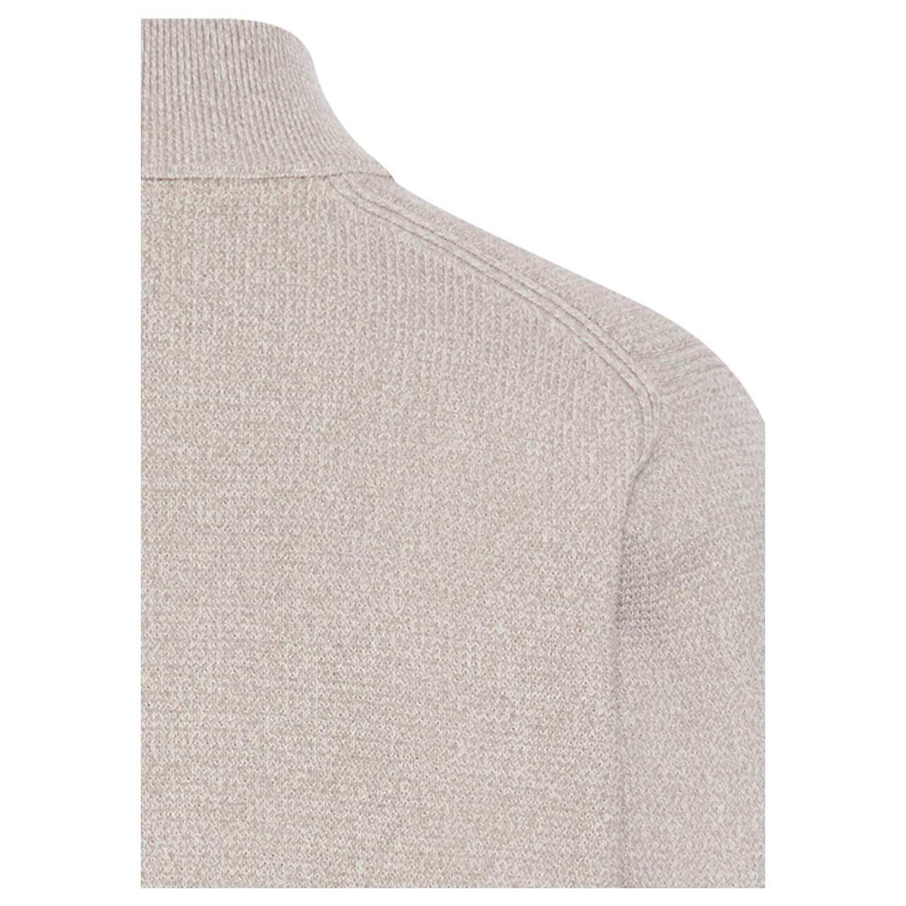 Herren Strickjacke von Camel active in der Farbe Hellgrau meliert, Detailansicht hinten