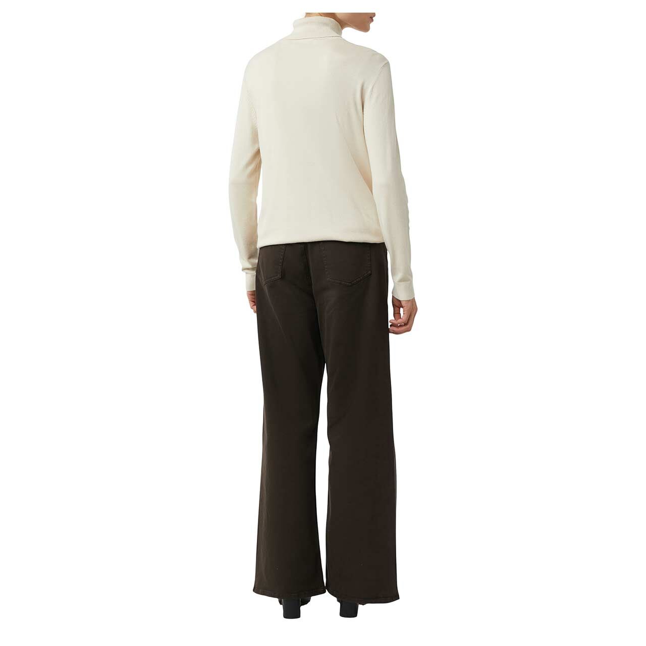 Damen Rollkragen Pullover von Comma in Beige, Rückansicht