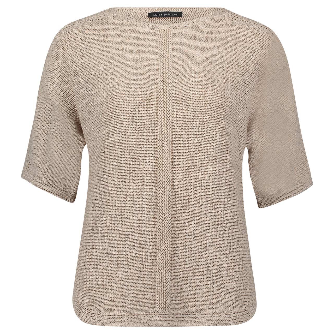 Betty Barclay Damen Kurzarm Pullover light beige
